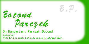 botond parczek business card